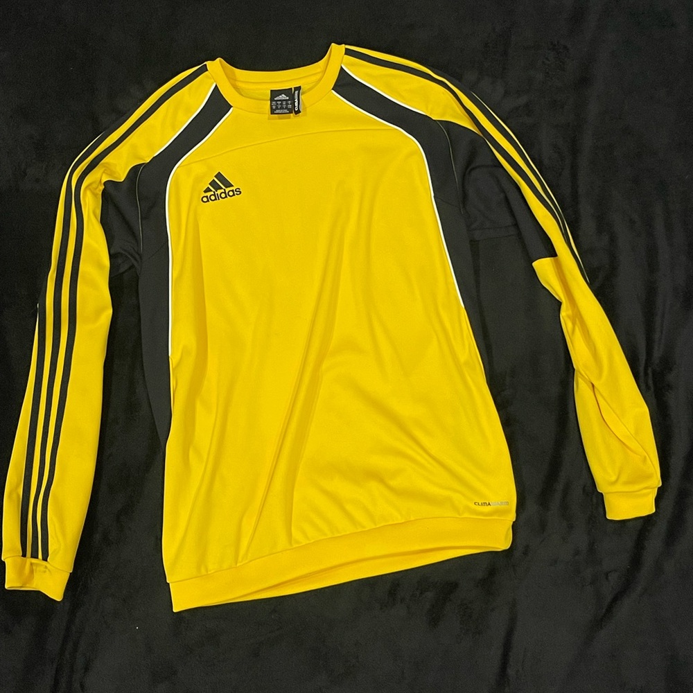 Adidas Men’s Medium Yellow & Black Crewneck Y2K